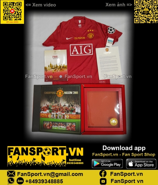 Box 2008 Manchester United Winner Champion League home shirt 237924 M
