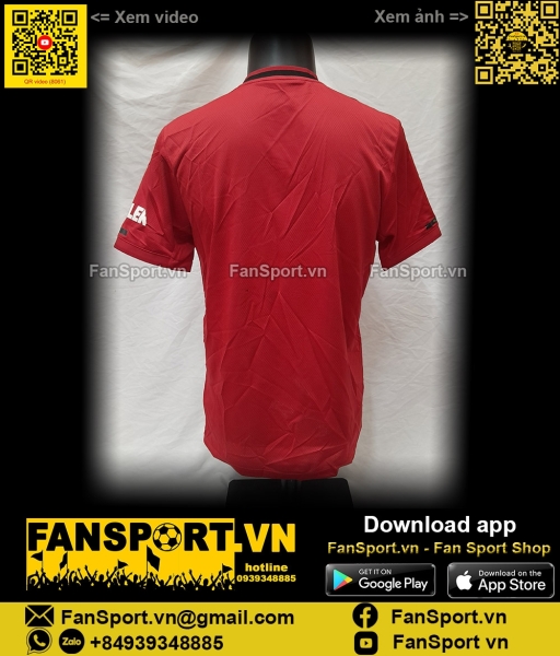 Áo đấu Manchester United 2019 2020 home shirt jersey red ED7386 BNWT