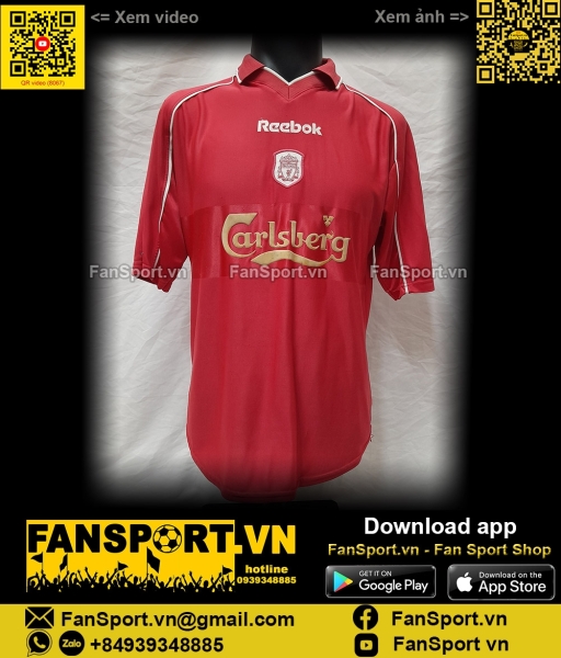 Áo đấu Liverpool 2000 2001 2002 home shirt jersey red Reebok