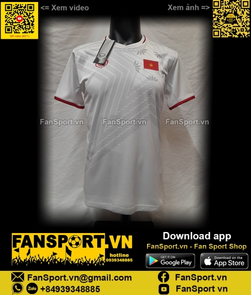 Áo Việt Nam 2020 away trắng shirt jersey Vietnam Grand Sport 38-315