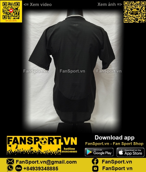 Áo đấu Manchester United 2003 2004 2005 away shirt black 112677 Nike