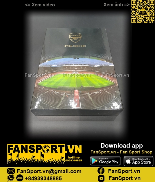 Box Arsenal Official Signed Shirt hộp quà tặng áo đấu bóng đá chữ ký