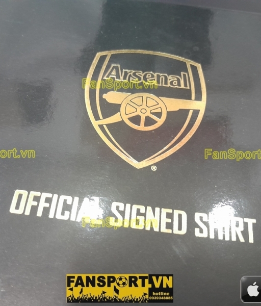 Box Arsenal Official Signed Shirt hộp quà tặng áo đấu bóng đá chữ ký