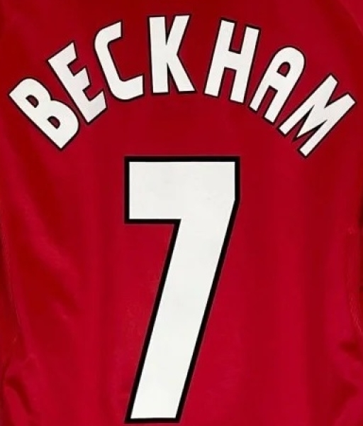 Nameset Beckham 7 Manchester United 1997-1999 Champion League retro
