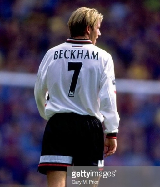 Nameset Beckham 7 Manchester United 1997-2007 away black lextra retro