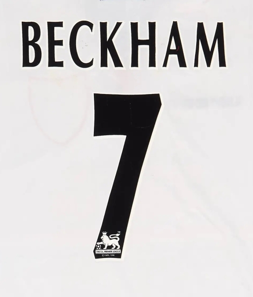 Nameset Beckham 7 Manchester United 1997-2007 away black lextra retro