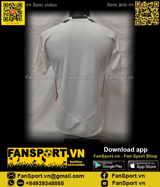 Áo tập training Germany 2012-2013 shirt jersey white X20227 adidas Đức