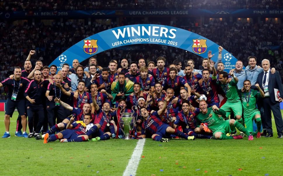 Áo Barcelona Champion League Final 2015 home shirt jersey 610792 2014