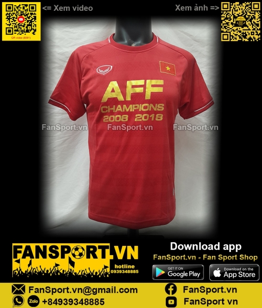 Áo Việt Nam 2008-2018 Champions AFF Cup home shirt Vietnam Grand Sport