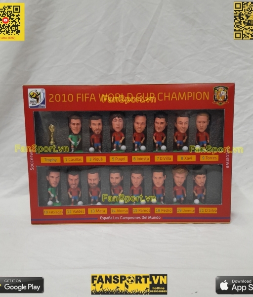 Box set tượng cầu thủ Tây Ban Nha Spain 2010 World Cup soccerwe 2011