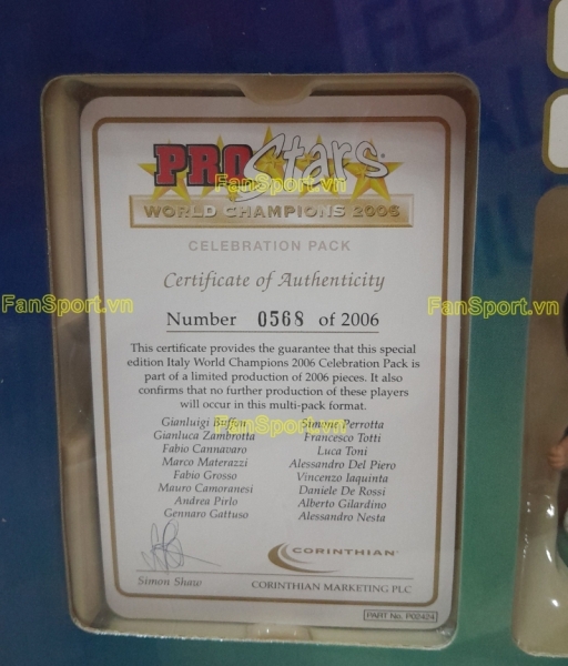 Box Italy 2006 World Cup Champions Celebration corinthian limited 0568