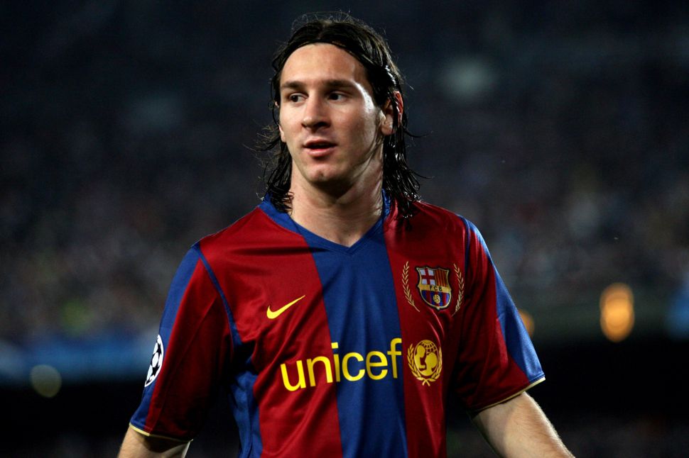 Tượng Messi 19 Barcelona 2007-2008 home corinthian PRO1704 prostars