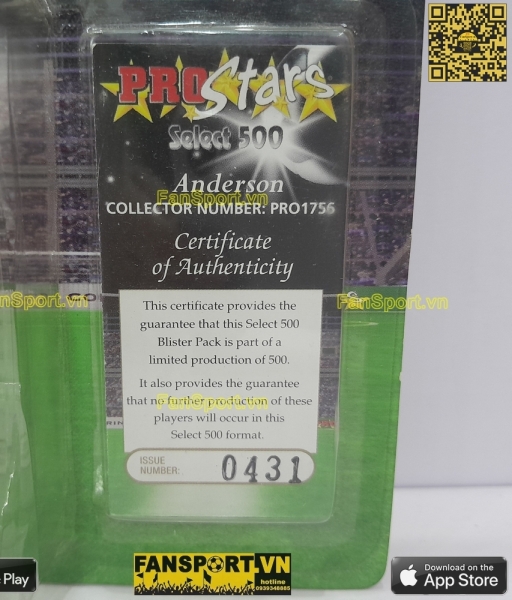 Tượng Anderson 8 ManUtd 2007-2008 away corinthian PRO1756 Select 500