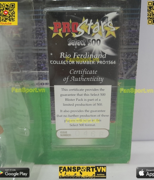 Tượng Ferdinand 5 ManUtd 2006-2007 away corinthian PRO1564 Select 500