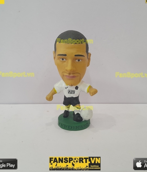 Tượng Ferdinand 5 Manchester United 2006 2007 2008 away repaint white