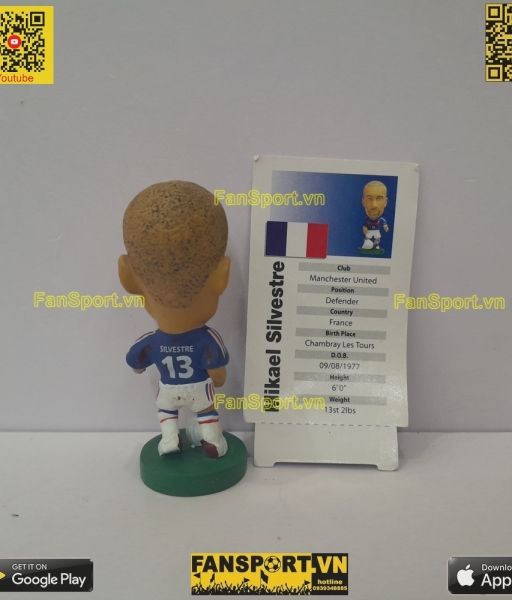 Tượng Mikael Silvestre 13 France 2004 2005 2006 home corinthian PR079