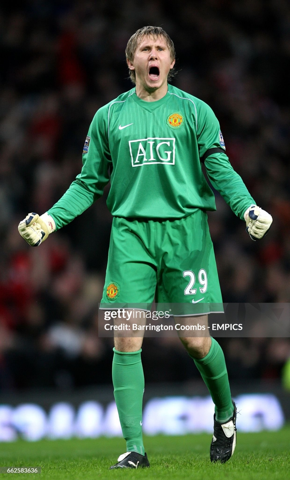 Tượng Kuszczak 29 Manchester United 2007-2008 green corinthian PRO1782