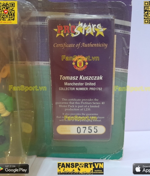 Tượng Kuszczak 29 Manchester United 2007-2008 green corinthian PRO1782