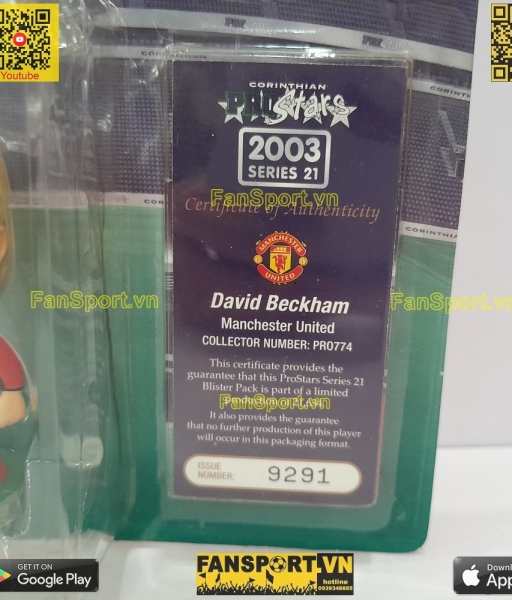 Tượng Beckham 7 Manchester United 2002-2003 home corinthian PRO774