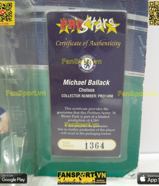 Tượng Michael Ballack Chelsea 2006 2007 2008 home corinthian PRO1498