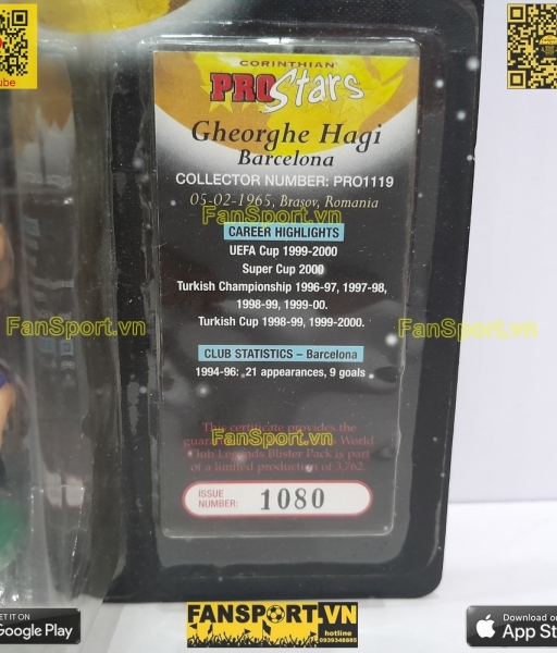 Tượng Hagi Barcelona 1995 1996 1997 home corinthian PRO1119 prostars