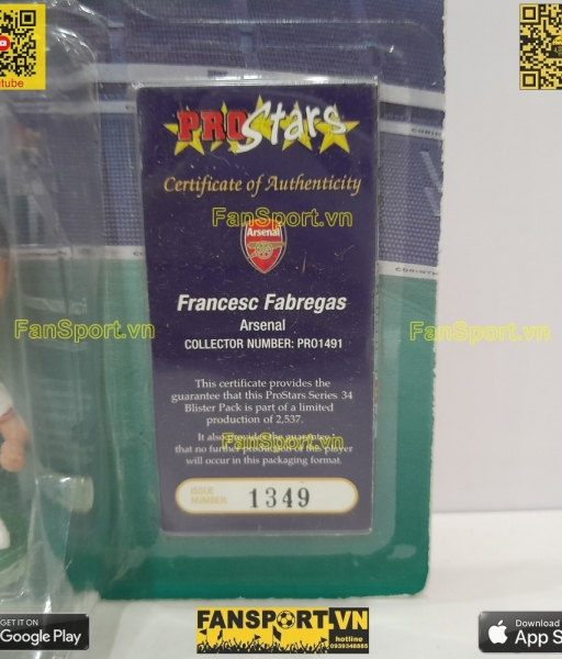 Tượng Fabregas 4 Arsenal 2006 2007 2008 home corinthian PRO1491