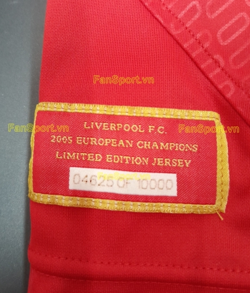 Box áo Liverpool Champion League Winner 2005 home shirt 04625 limited