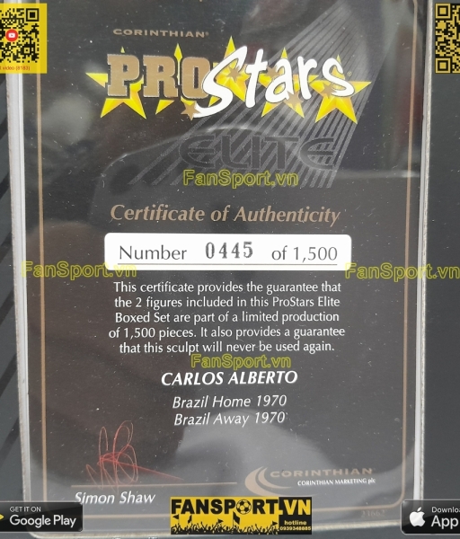 Set Alberto Brazil World Cup 1970 corinthian Elite PRO1030 PRO1031