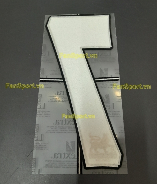 Số 7 Premier League 1997-2007 Official white trắng nameset