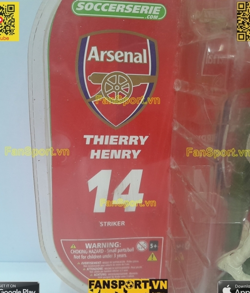 Tượng Thierry Henry 14 Arsenal 2006-2007-2008 home soccerserie blister