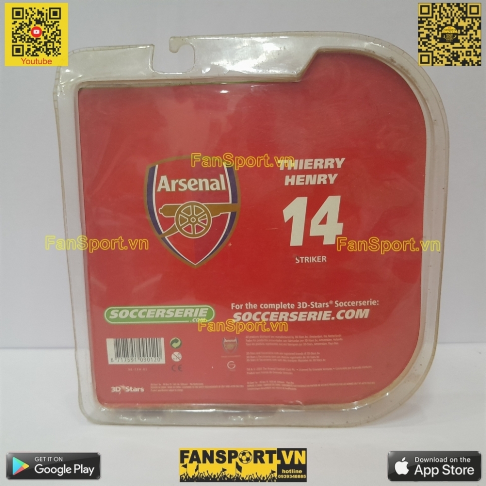 Tượng Thierry Henry 14 Arsenal 2006-2007-2008 home soccerserie blister