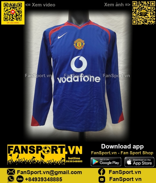 Áo đấu Manchester United 2005 2006 away shirt jersey Nike long slevess