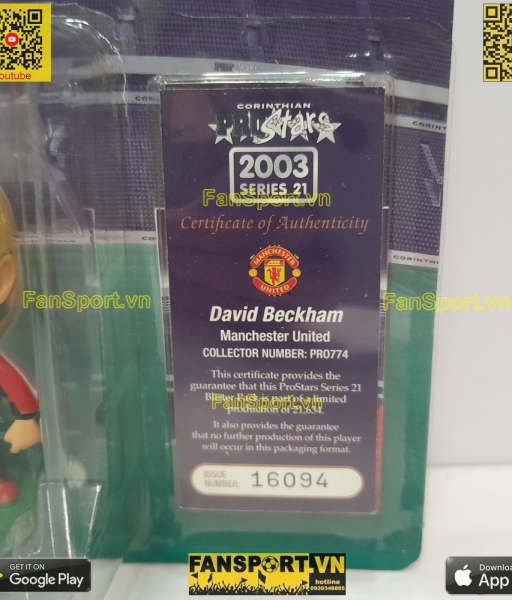 Tượng Beckham 7 Manchester United 2002-2003 home corinthian PRO774