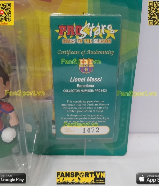 Tượng Messi Barcelona 2005-2006 home corinthian PRO1431 blister 0691