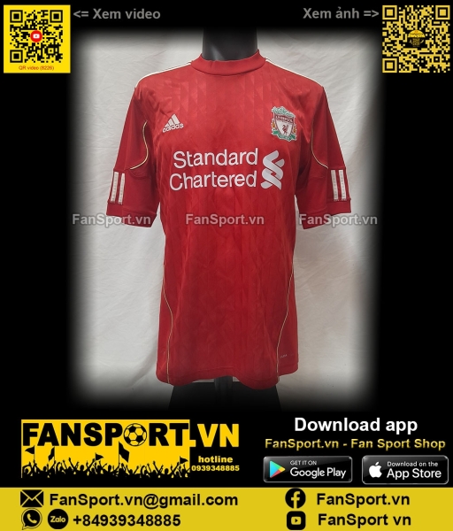 Áo đấu Liverpool 2010 2011 2012 home shirt jersey red P96763 Adidas
