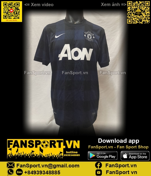Áo đấu Manchester United 2013-2014 away shirt jersey 532838 Nike blue
