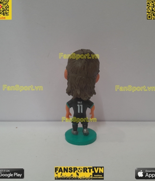 Tượng Gareth Bale 11 Real Madrid 2017-2018 away black soccerwe
