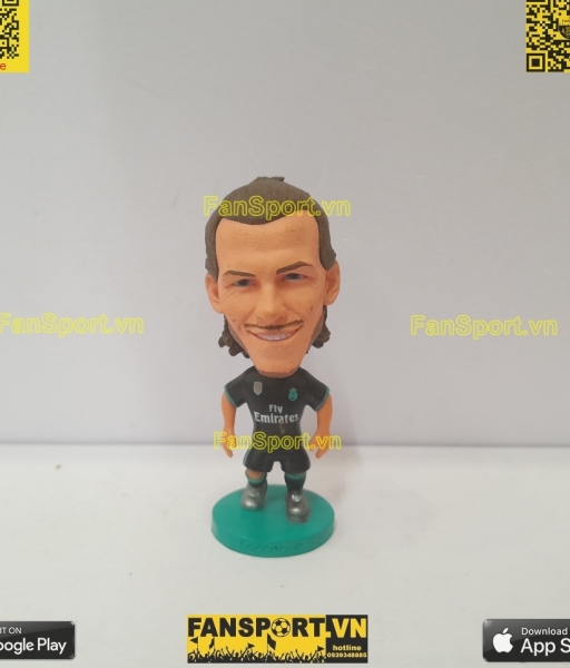 Tượng Gareth Bale 11 Real Madrid 2017-2018 away black soccerwe