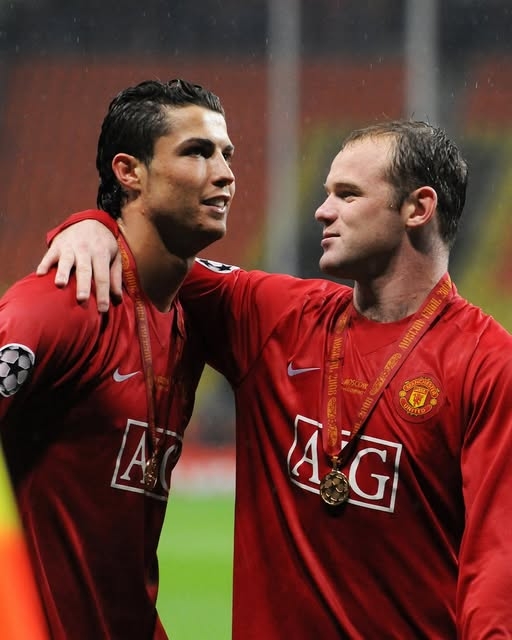 Tượng Ronaldo Rooney Manchester United 2007 2008 2009 figure FT Champs