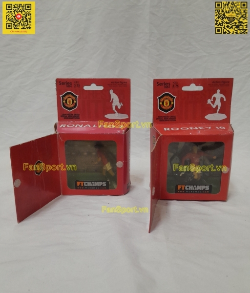 Tượng Ronaldo Rooney Manchester United 2007 2008 2009 figure FT Champs