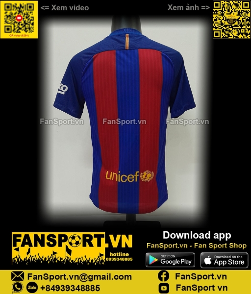 Áo đấu Barcelona 2016-2017 home shirt jersey 776850 Nike