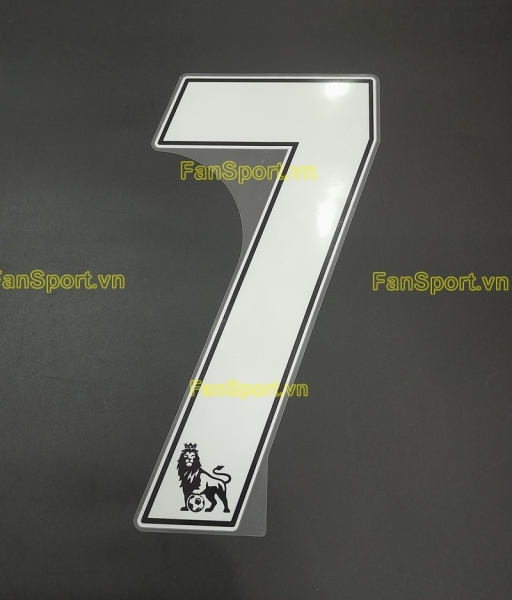 Số 7 Premier League 2007-2017 Official white nameset Avery Dennison
