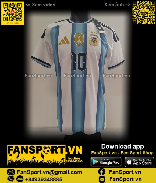 Áo Messi 10 Argentina 2026 home shirt jersey authentic JM5897 Adidas