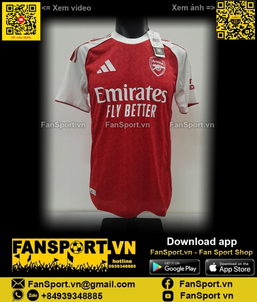 Áo đấu Arsenal 2025 2026 home authentic shirt jersey JI9516 Adidas new
