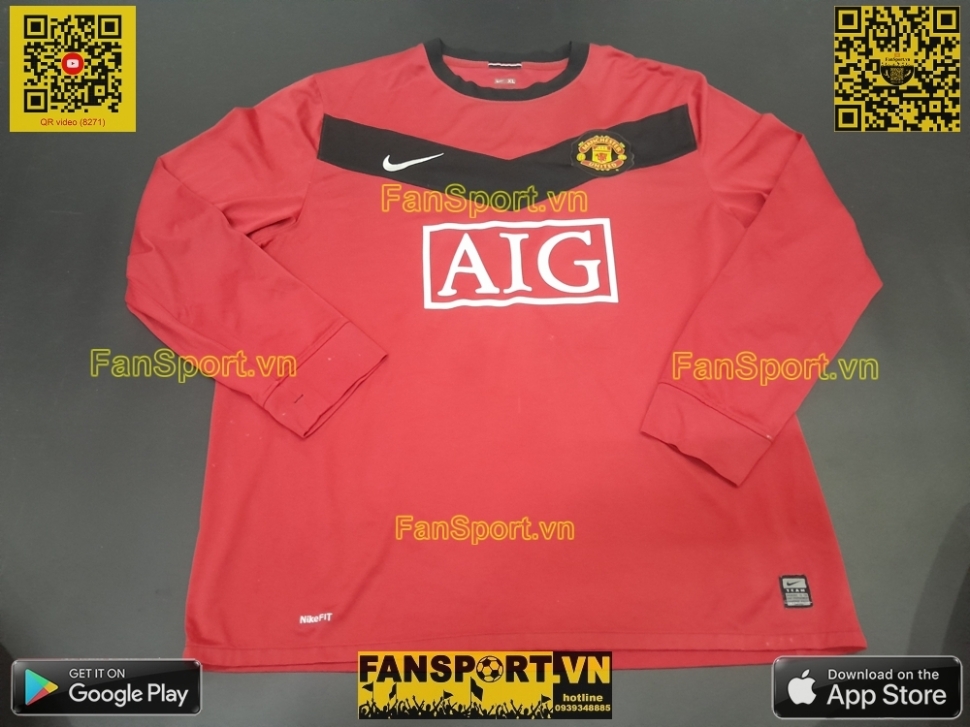 Áo Manchester United 2009-2010 home shirt jersey 355092 Nike dài tay