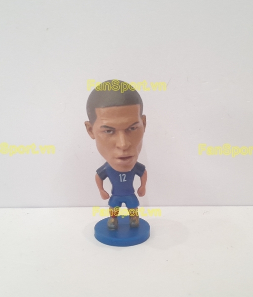 Tượng Kylian Mbappe 12 France 2016 2017 2018 home blue soccerwe