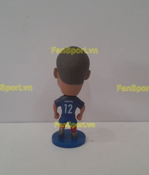 Tượng Kylian Mbappe 12 France 2016 2017 2018 home blue soccerwe