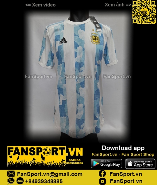 Áo Argentina 2020 2021 2022 home shirt jersey FS6568 authentic player