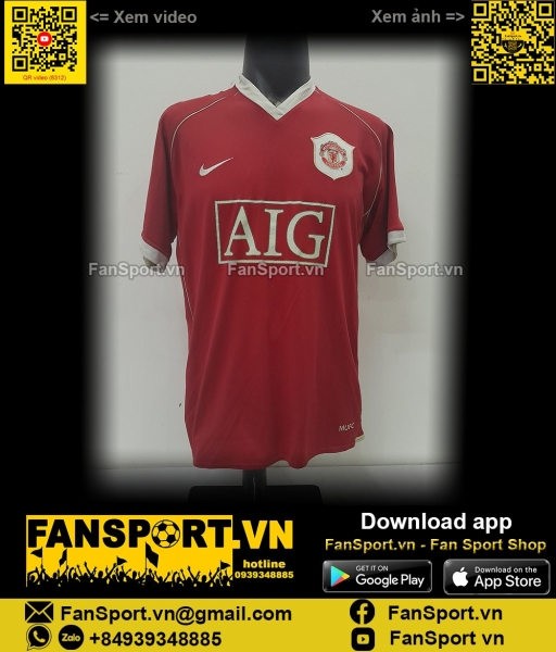 Áo đấu Manchester United 2006-2007 home shirt jersey red 146814 Nike
