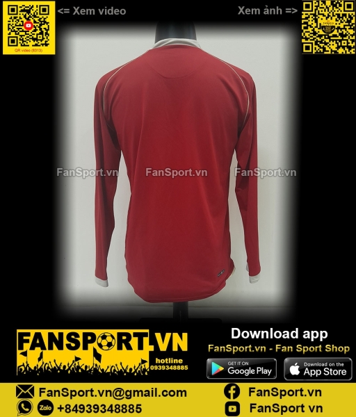 Áo Manchester United 2006 2007 home jersey 146815 Nike long slevess